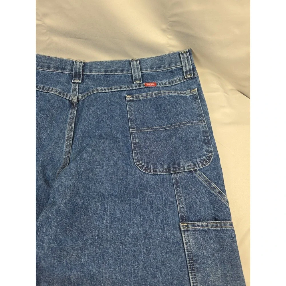 Wrangler Jeans Mens Carpenter 44x32 Blue Relaxed Baggy
